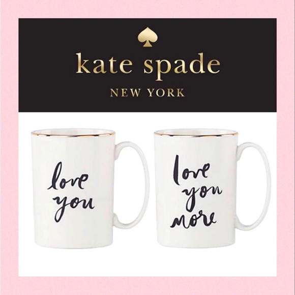 ♠️ NEW!!  Kate Spade gold trim mug set! - Picture 2 of 11